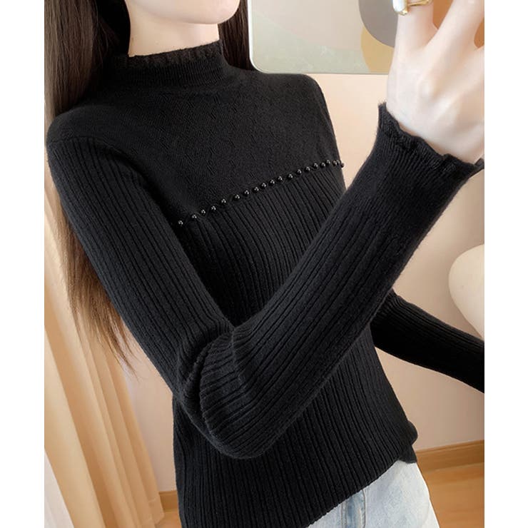 ハイネックニットトップスフリルニットソー | Miniministore | 詳細画像10 