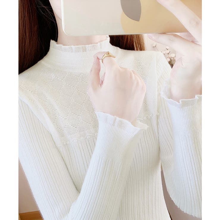 ハイネックニットトップスフリルニットソー | Miniministore | 詳細画像12 