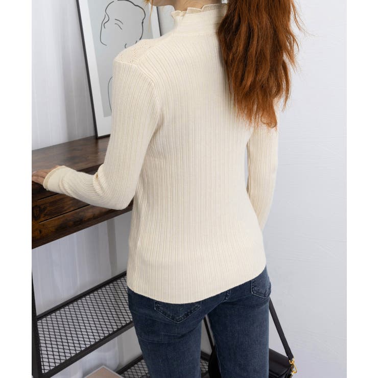 ハイネックニットトップスフリルニットソー | Miniministore | 詳細画像17 