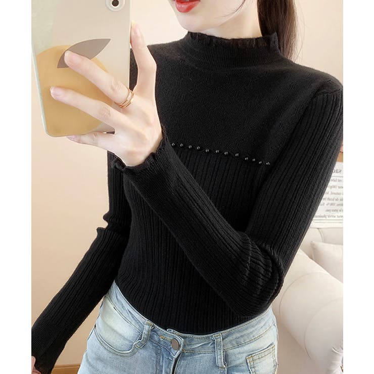 ハイネックニットトップスフリルニットソー | Miniministore | 詳細画像8 