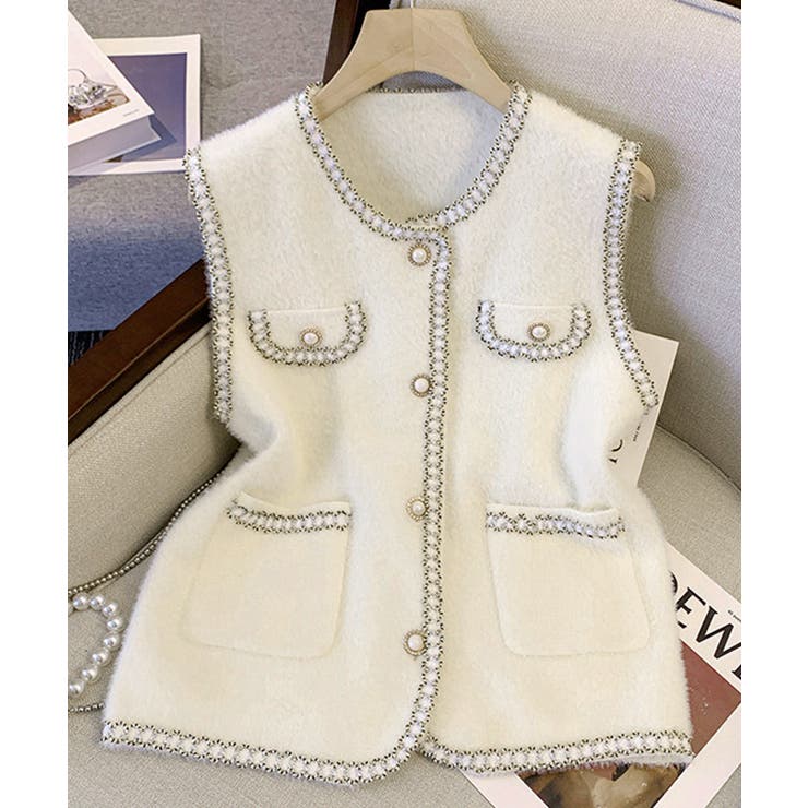モヘア風ニットベストレディース韓国風秋服 | Miniministore | 詳細画像16 
