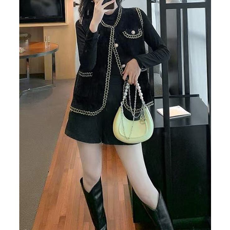 モヘア風ニットベストレディース韓国風秋服 | Miniministore | 詳細画像4 