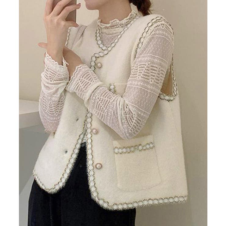 モヘア風ニットベストレディース韓国風秋服[品番：II000012165]｜Miniministore（ミニミニストア）のレディースファッション通販｜SHOPLIST（ショップリスト）