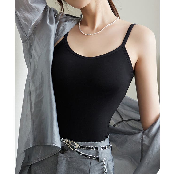 カップ付きキャミソール 韓国風ブラトップ | Miniministore | 詳細画像11 