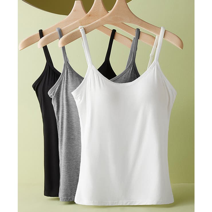 カップ付きキャミソール 韓国風ブラトップ | Miniministore | 詳細画像14 