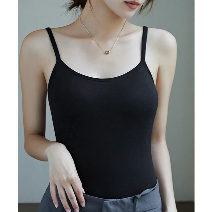 カップ付きキャミソール 韓国風ブラトップ | Miniministore | 詳細画像9 