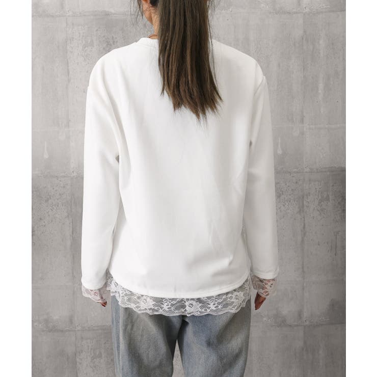 レース付きインナートップス 長袖Tシャツ | Miniministore | 詳細画像18 