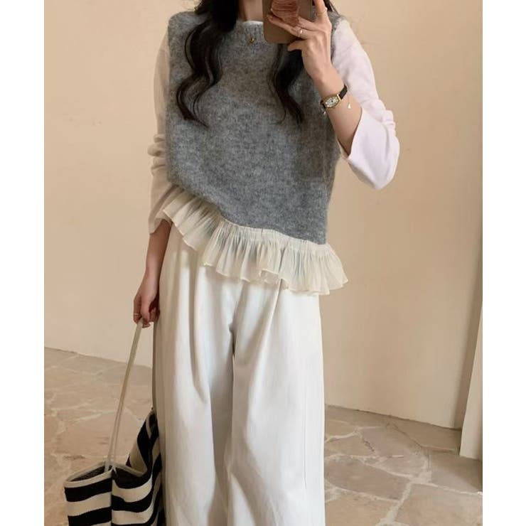 ニットベスト レディースチョッキ 重ね着 | Miniministore | 詳細画像11 