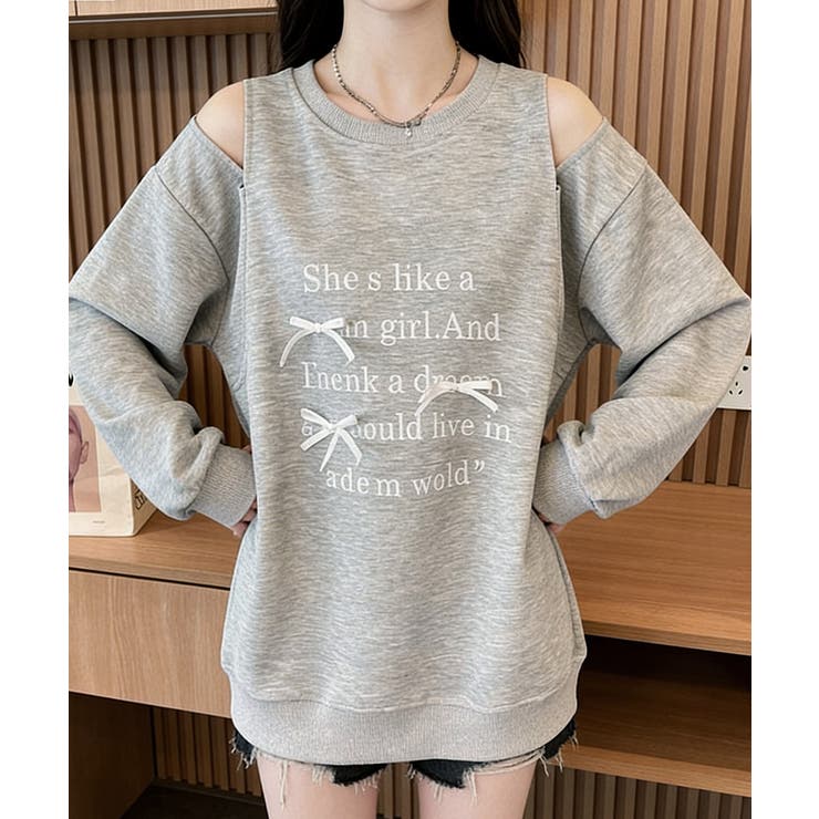 オフショルダースウェットレディース韓国風 | Miniministore | 詳細画像10 