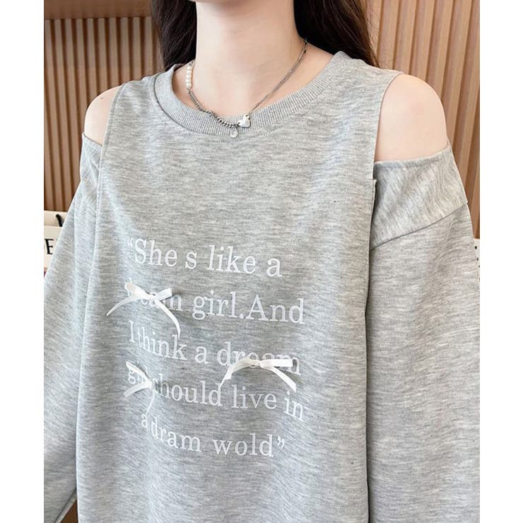 オフショルダースウェットレディース韓国風 | Miniministore | 詳細画像4 