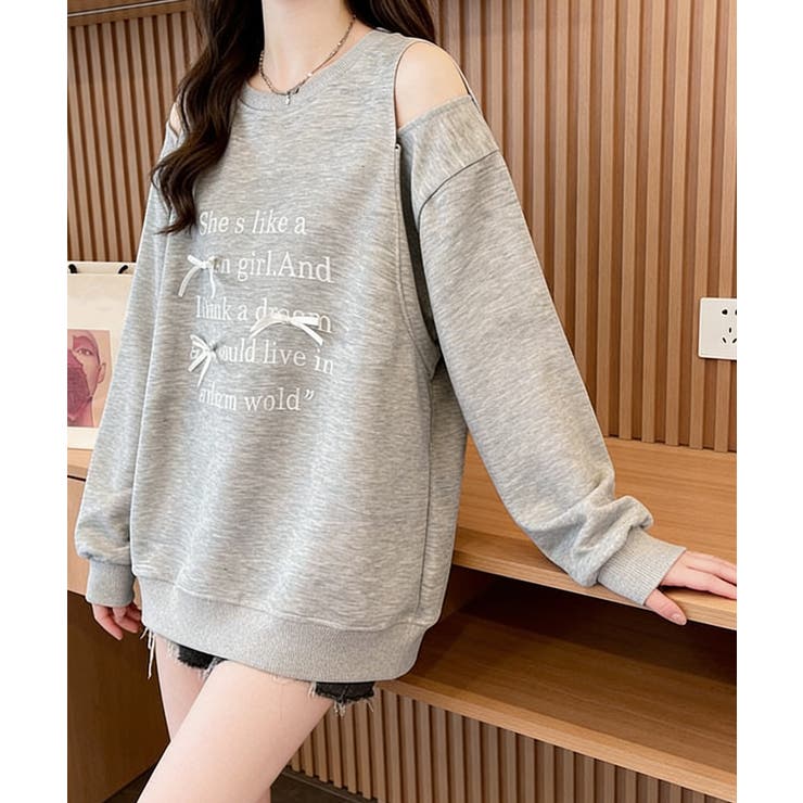 オフショルダースウェットレディース韓国風 | Miniministore | 詳細画像9 