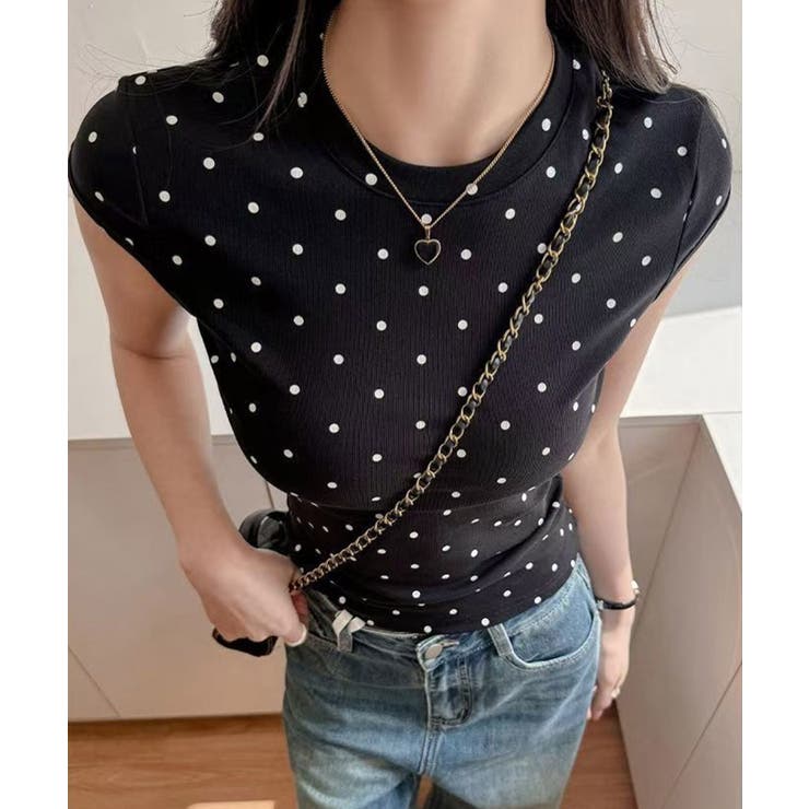 ドット柄tシャツレディース 半袖トップス | Miniministore | 詳細画像13 