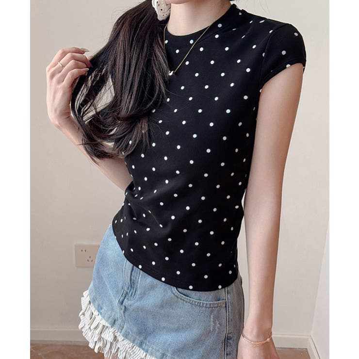 ドット柄tシャツレディース 半袖トップス | Miniministore | 詳細画像6 
