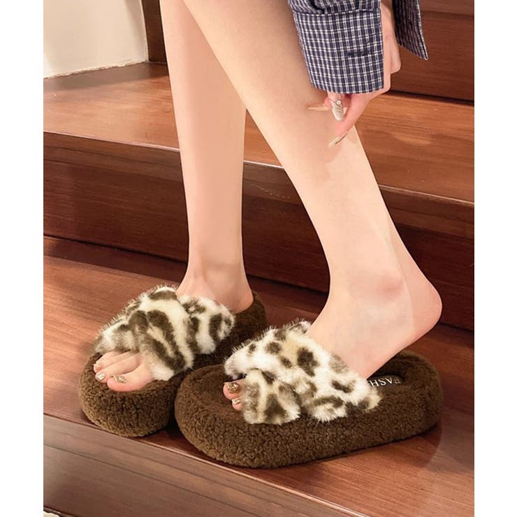 ファーサンダル 厚底韓国風ファースリッパ | Miniministore | 詳細画像11 