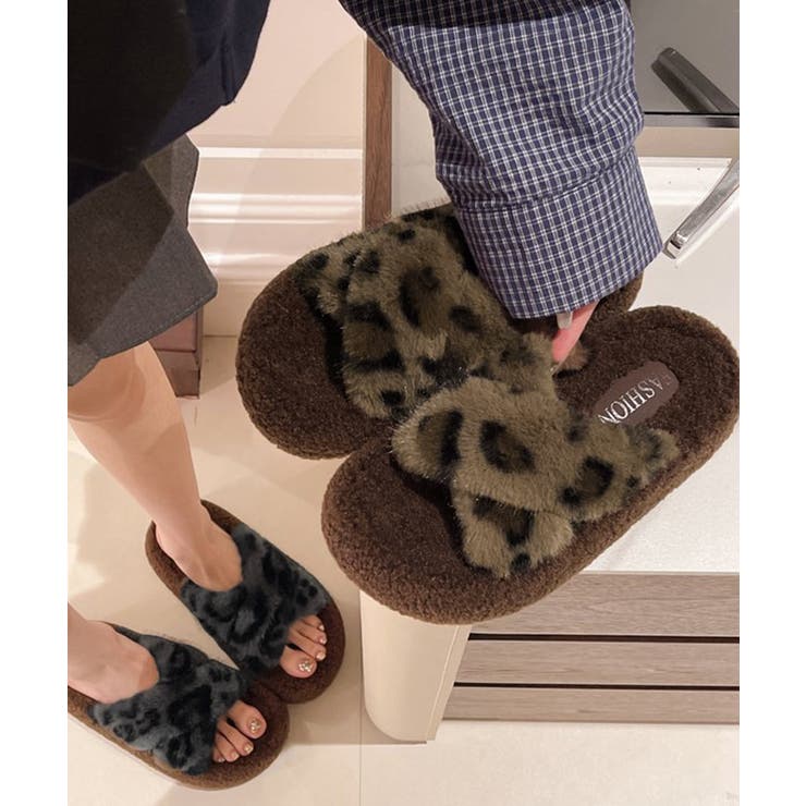 ファーサンダル 厚底韓国風ファースリッパ | Miniministore | 詳細画像4 