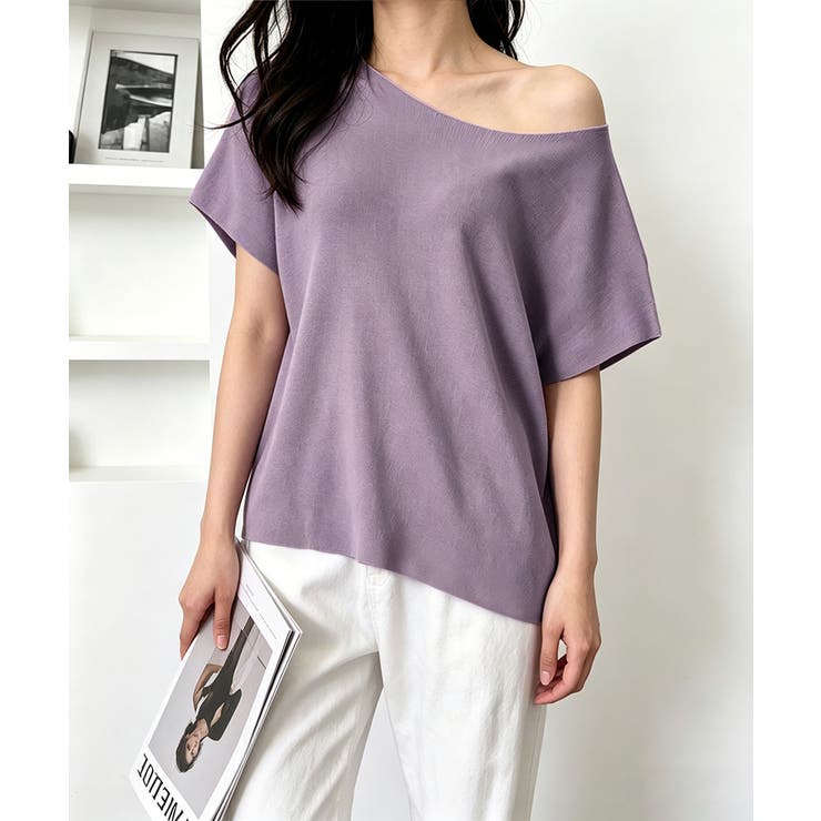 パープル | レディース カジュアル ニットトップス | SUNSHINE CLOSET