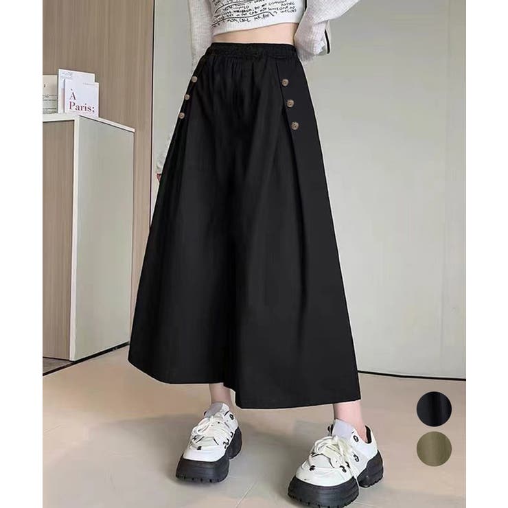 ワイドパンツ ハイウエストガウチョパンツ | Miniministore | 詳細画像1 