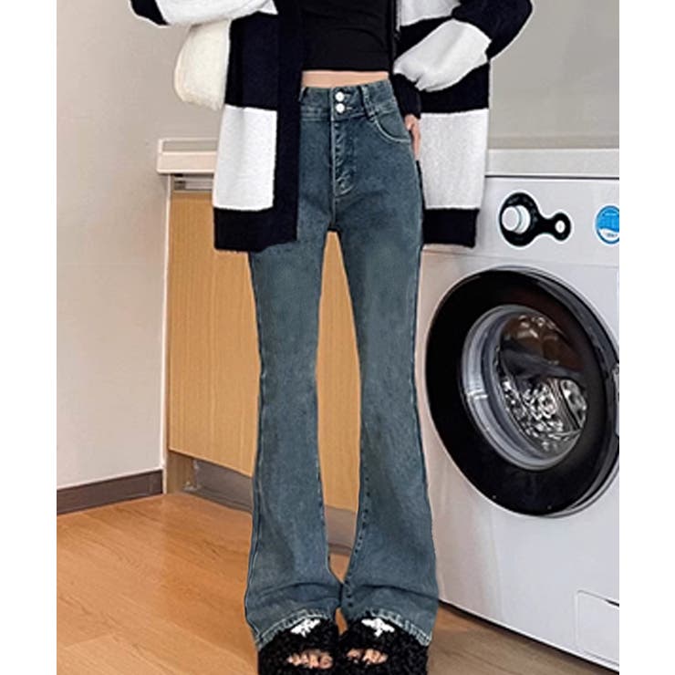 セミフレアデニムパンツ 美脚デニムパンツ | Miniministore | 詳細画像6 