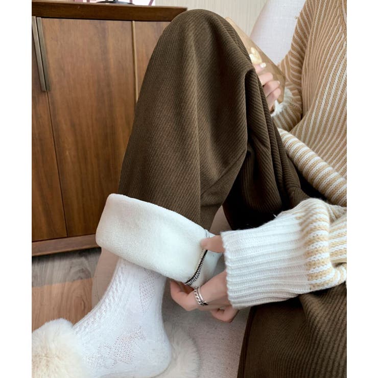 裏起毛 コーデュロイパンツ ハイウエスト | Miniministore | 詳細画像12 