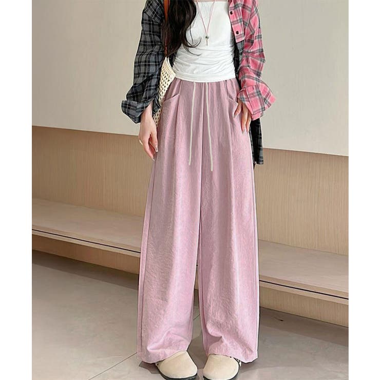 ワイドパンツウエストゴムストレートパンツ | Miniministore | 詳細画像12 