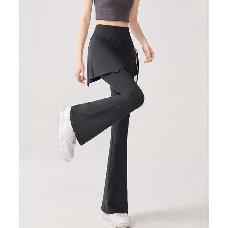 ヨガパンツ スカート付きセミフレアパンツ | Miniministore | 詳細画像6 