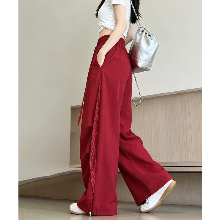 ワイドパンツ サイドレース ロングパンツ | Miniministore | 詳細画像6 