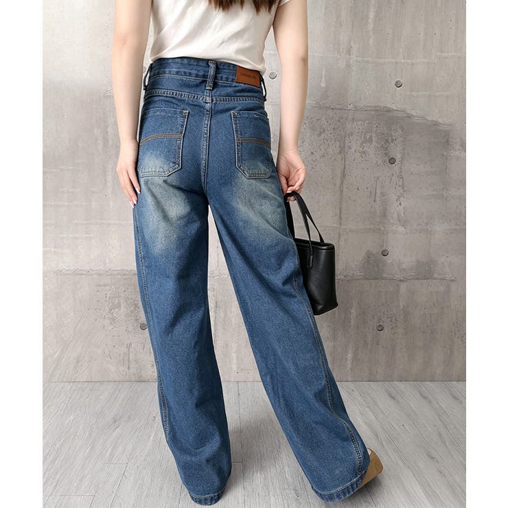 ワイドデニムパンツ ハイウエストジーンズ | Miniministore | 詳細画像12 