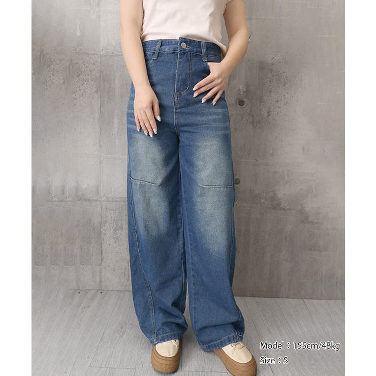 ワイドデニムパンツ ハイウエストジーンズ | Miniministore | 詳細画像9 