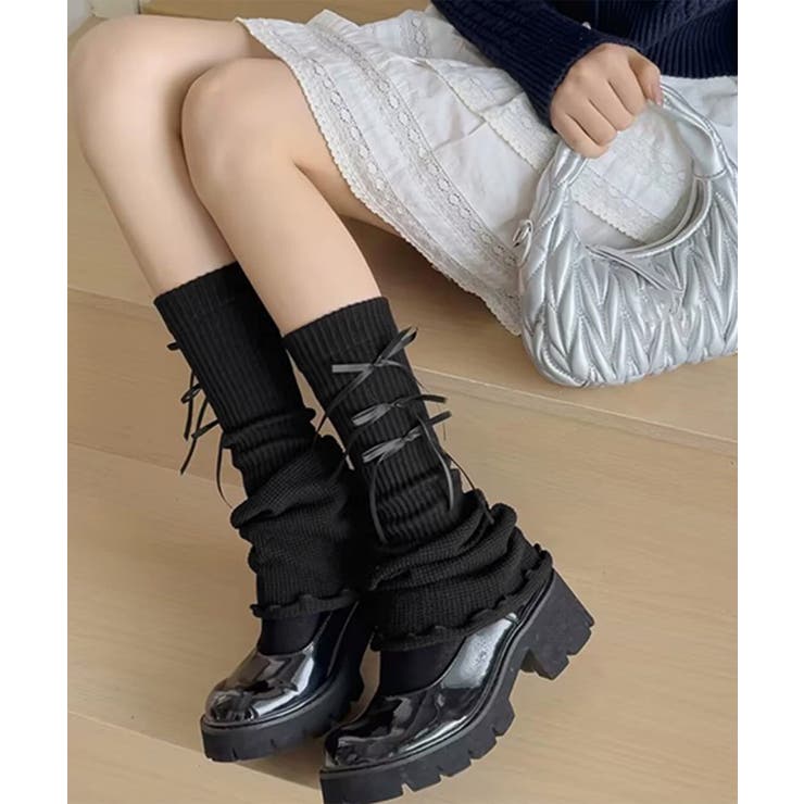 レッグウォーマー リボン付きレッグカバー | Miniministore | 詳細画像4 