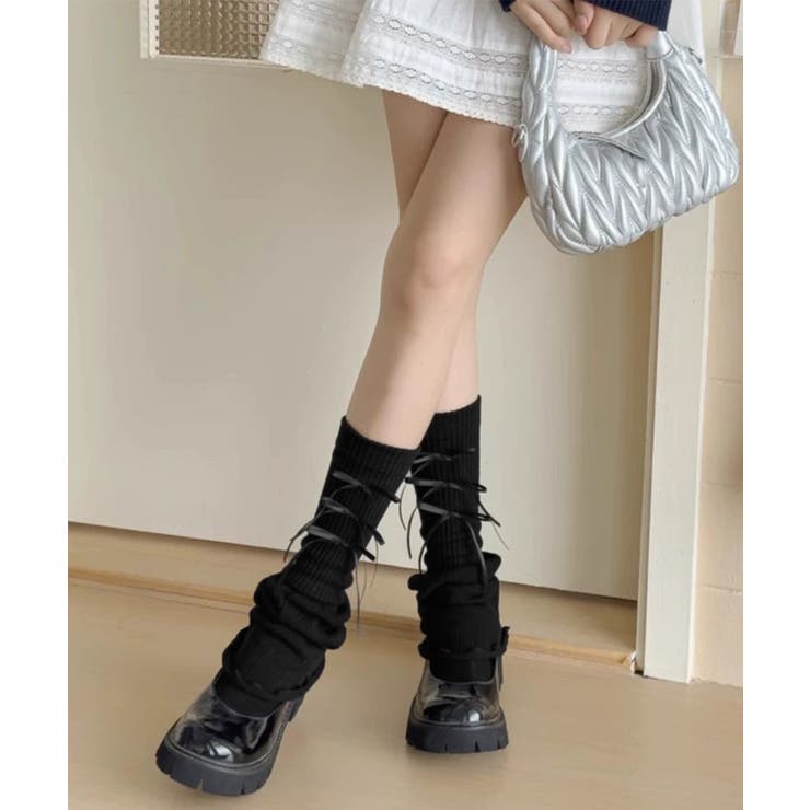 レッグウォーマー リボン付きレッグカバー | Miniministore | 詳細画像6 