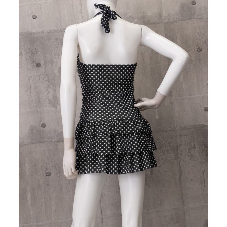 ドット柄ワンピース水着ホルターネック水着 | Miniministore | 詳細画像11 