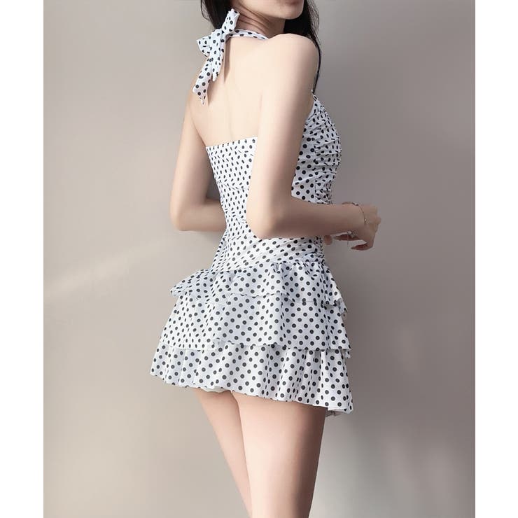 ドット柄ワンピース水着ホルターネック水着 | Miniministore | 詳細画像8 