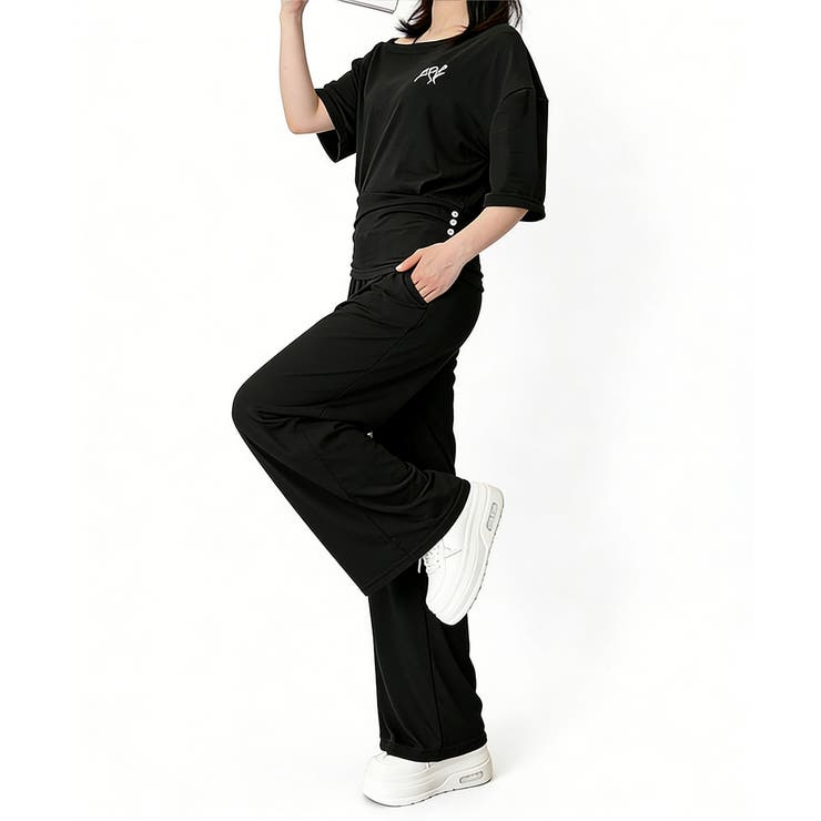 オフショルダートップスワイドパンツセット | Miniministore | 詳細画像12 