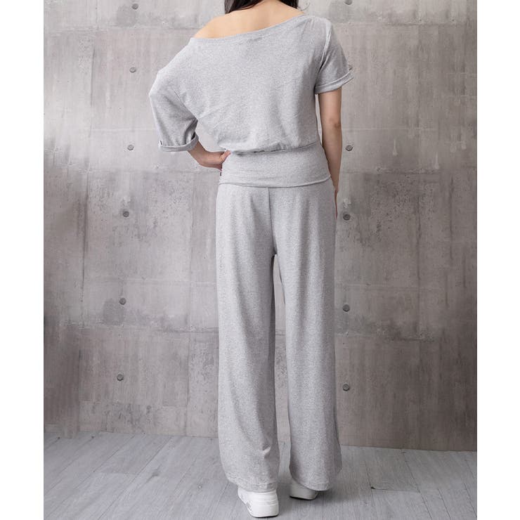 オフショルダートップスワイドパンツセット | Miniministore | 詳細画像16 