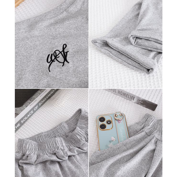 オフショルダートップスワイドパンツセット | Miniministore | 詳細画像26 