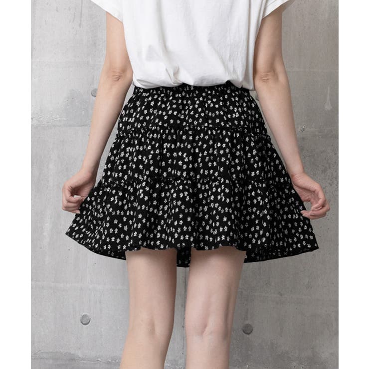 ティアードスカート 小花柄ミニ丈スカート | Miniministore | 詳細画像16