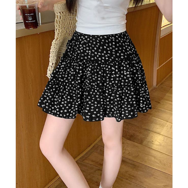 ティアードスカート 小花柄ミニ丈スカート | Miniministore | 詳細画像8