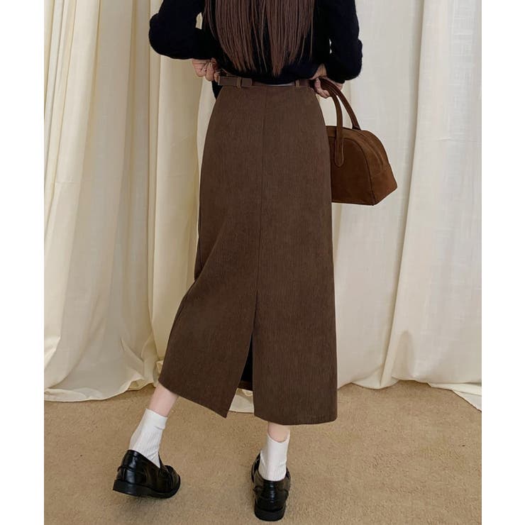 コーデュロイタイトスカート ベルト付き | Miniministore | 詳細画像13 