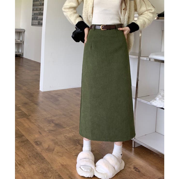 コーデュロイタイトスカート ベルト付き | Miniministore | 詳細画像14 