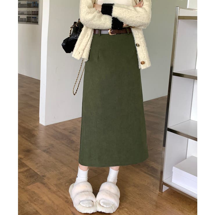 コーデュロイタイトスカート ベルト付き | Miniministore | 詳細画像15 