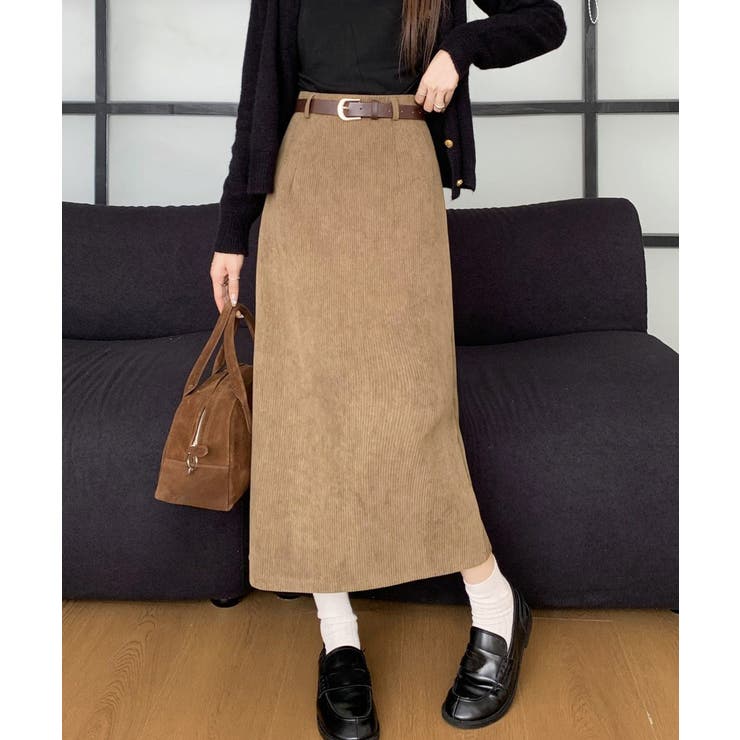 コーデュロイタイトスカート ベルト付き | Miniministore | 詳細画像2 