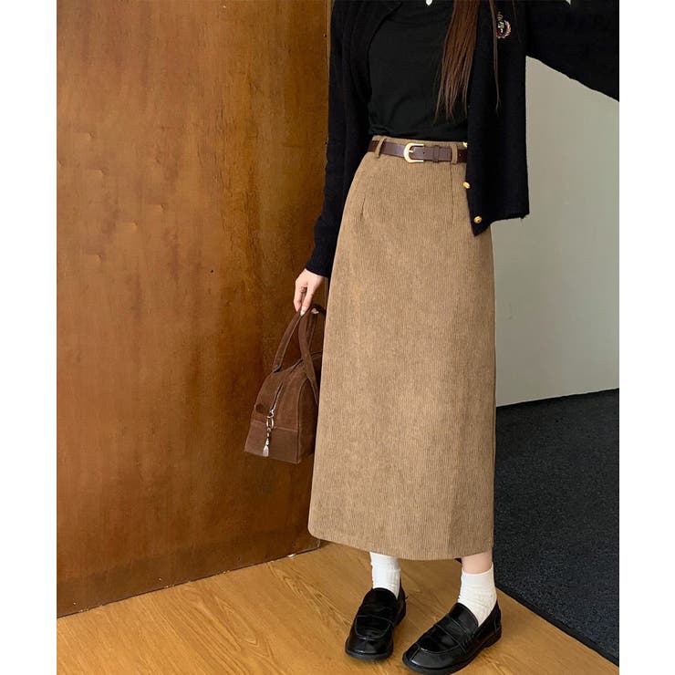 コーデュロイタイトスカート ベルト付き | Miniministore | 詳細画像3 