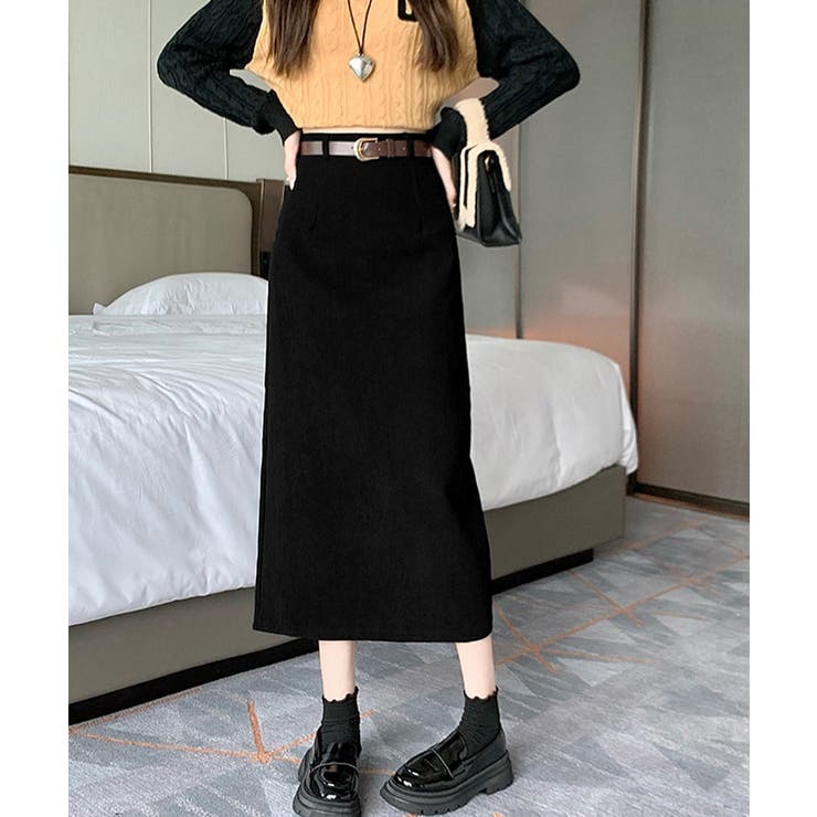 コーデュロイタイトスカート ベルト付き | Miniministore | 詳細画像5 