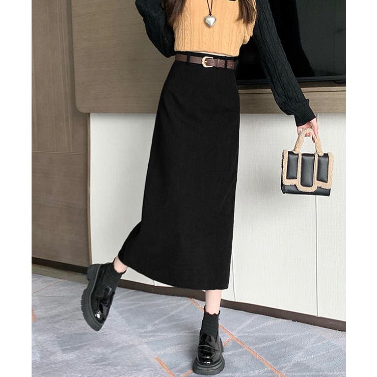 コーデュロイタイトスカート ベルト付き | Miniministore | 詳細画像6 