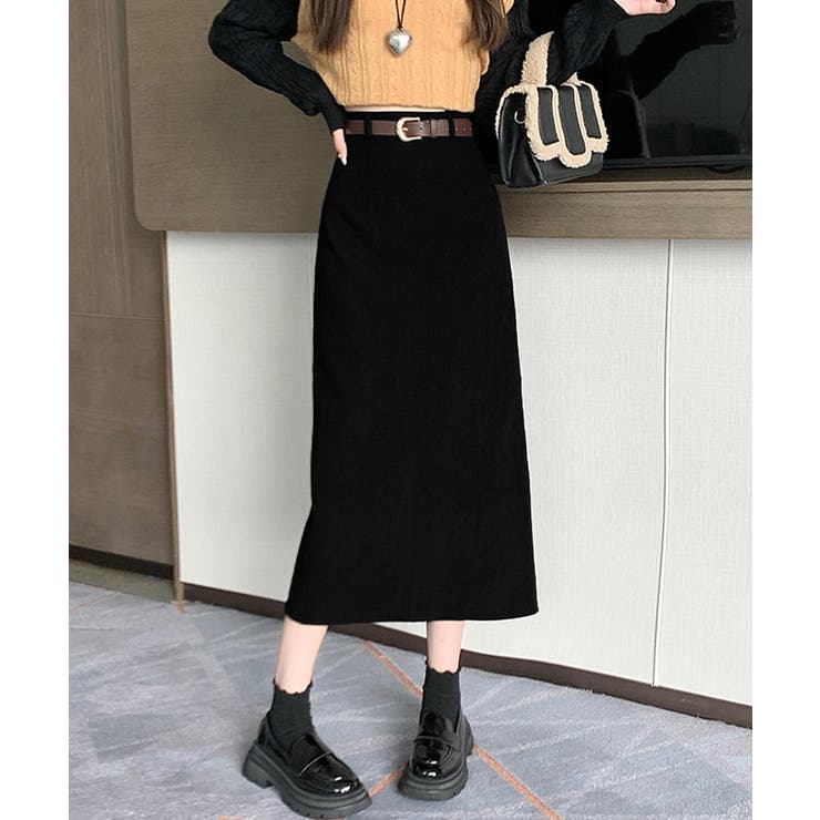 コーデュロイタイトスカート ベルト付き | Miniministore | 詳細画像7 