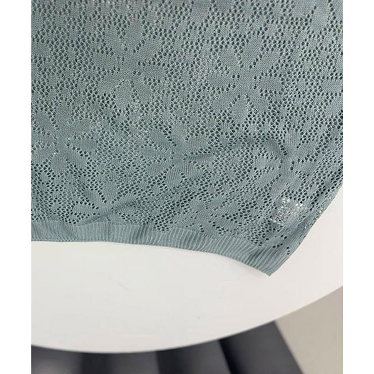 サマーニット 七分袖透かし編みトップス | Miniministore | 詳細画像18 