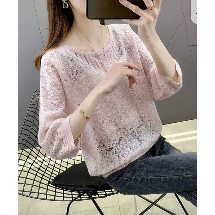 ⑦PRADA　サマーニット 38 ☆7-IDconcept☆美品☆サマーニット 半袖 [38] ウール混