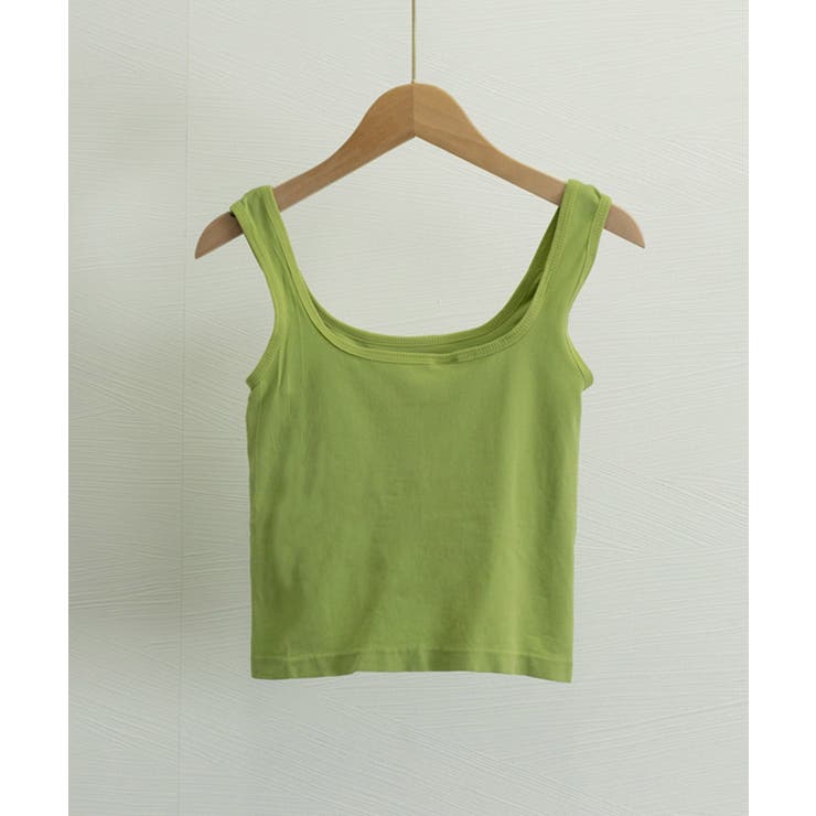 カップ付きタンクトップ ショート丈 夏服[品番：II000011799