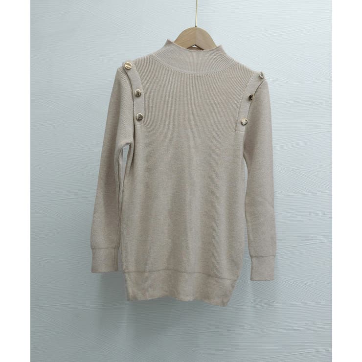 メタルボタンニットトップスプチハイネック | Miniministore | 詳細画像16 