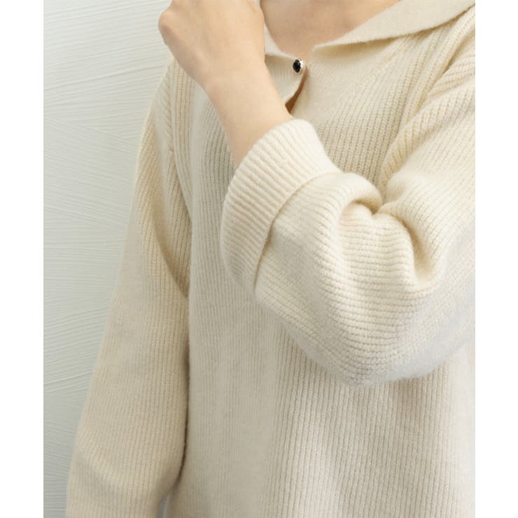 商品画像：セール】 スキッパーポロニット≪手洗い可能≫ （ニット 3